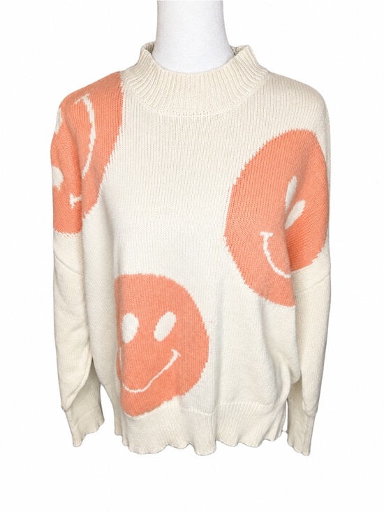 By Together Sweaters - By Together Smiley Face Oversized Sweater